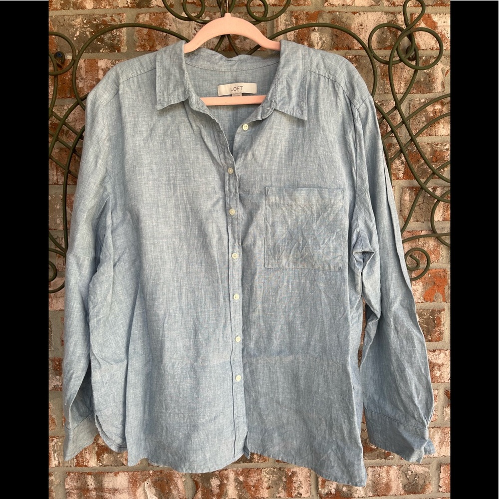 Loft Linen button up shirt